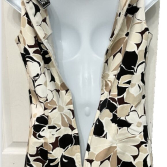 Vany New York Ladies Size 6 Multicolor Sleeveless cotton blend Floral Dress - Picture 8 of 16